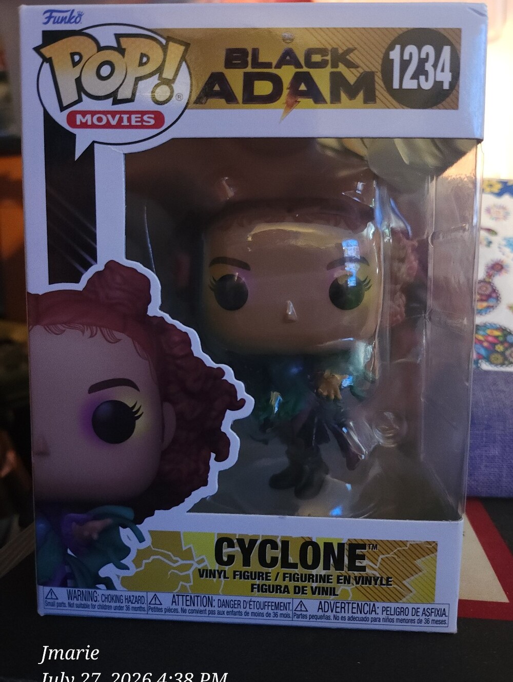 Funko Pop! Movies Black Adam Cyclone Vinyl Figure - Teal, Purple & Gold